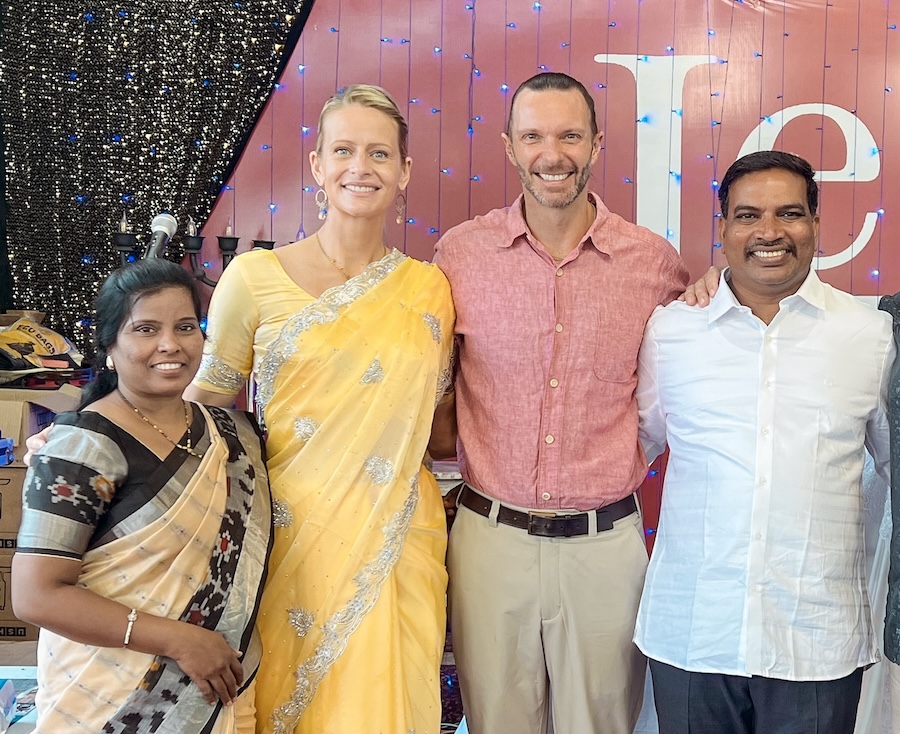 Vijaya, Heather, Bill, Pastor Jay